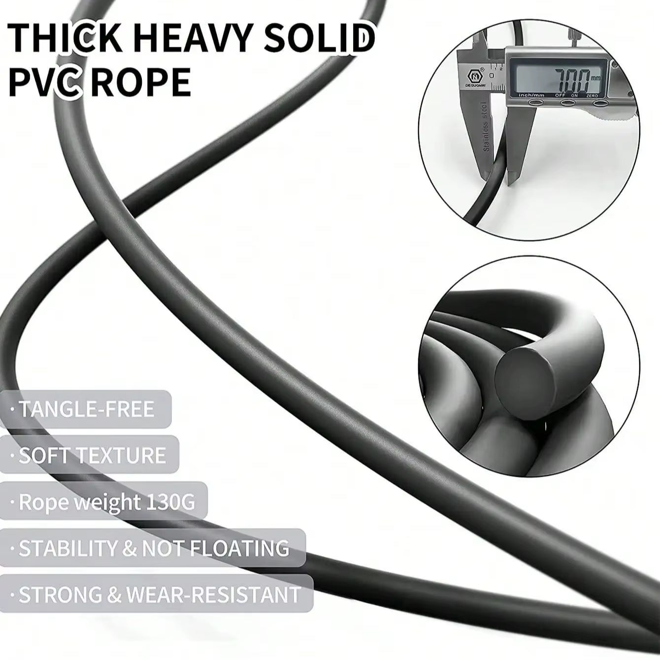 Adjustable Weighted Jump Rope for Adults, 3M Long Speed Rope with Detachable Weights & Aluminum Handle for Boxing Fitness